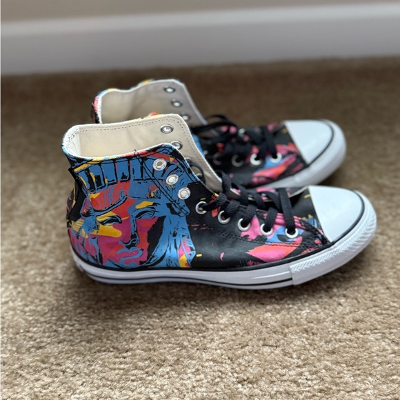 Andy Warhol Converse All Star High-Top Sneakers( ltd edition Statue of Liberty) - Picture 4 of 7